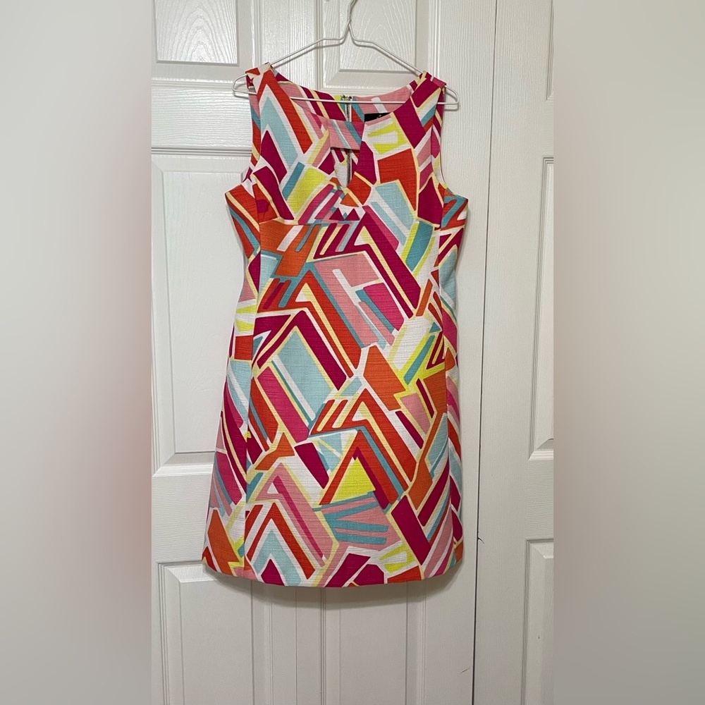 Ronni Nicole A-line Halter Mini Dress in Pink and Red